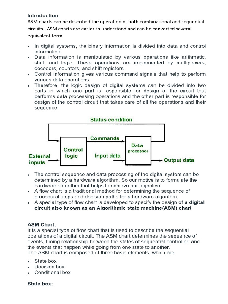 ASM Charts for Digital Circuit Design | PDF | Algorithms | Computer ...