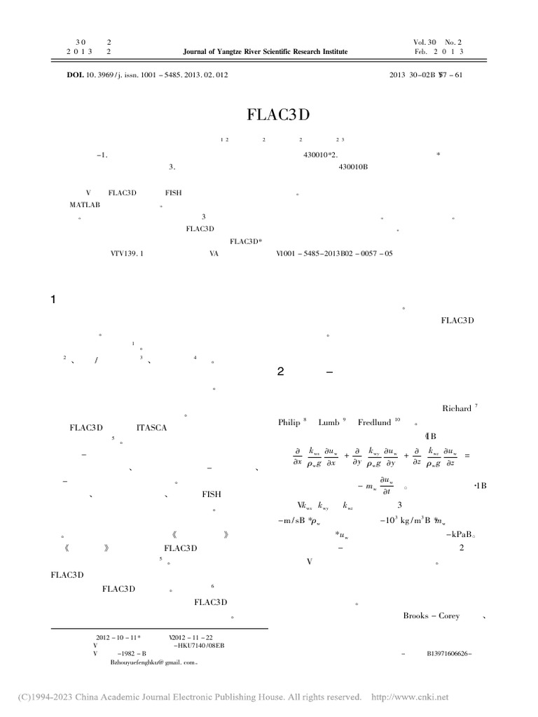 Unsaturated Seepage in FLAC3D Analysis | PDF | Soil Mechanics ...