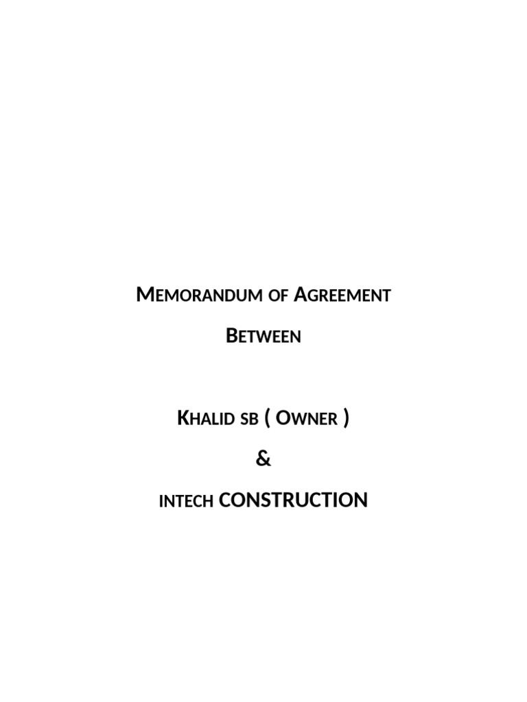 Khalid Commercial Construction Agreement | PDF | Tile | Plaster
