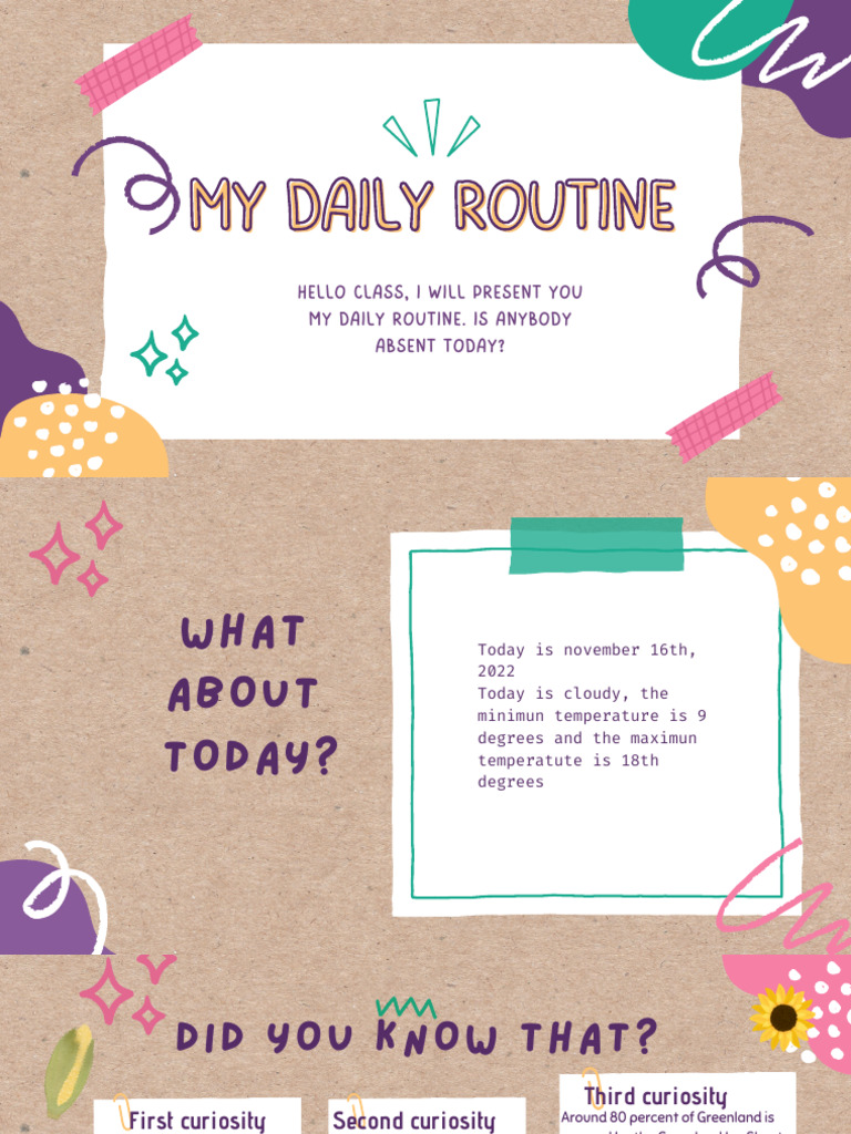 My Daily Routine and Fun Facts | PDF | Earth Sciences | Physical Geography