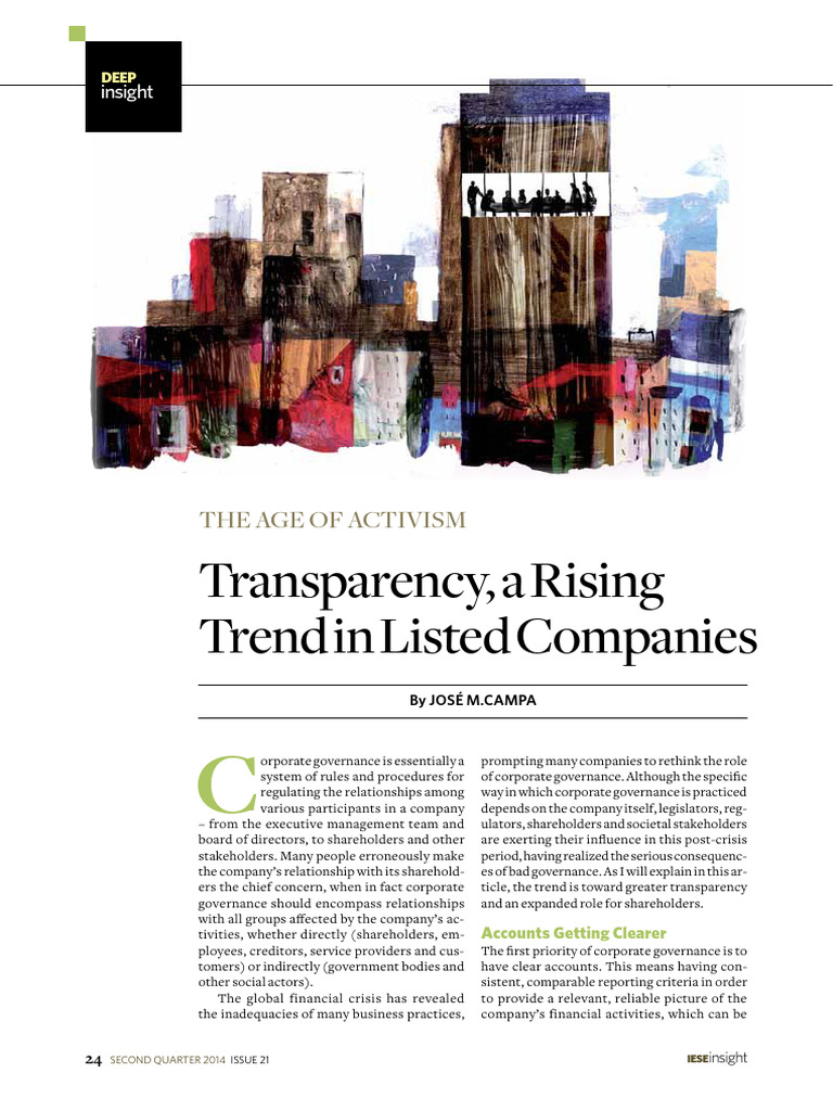 Corporate Governance and Transparency Trends | PDF | Governance ...