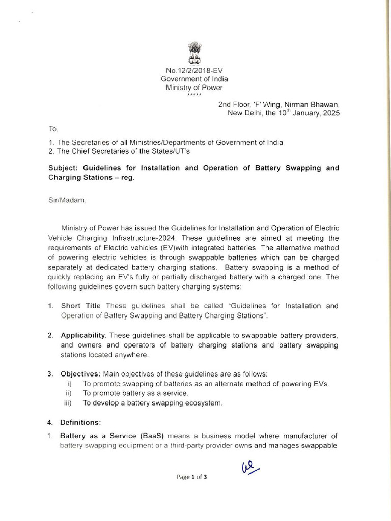 Battery Swapping Guidelines for EVs | PDF | Electric Vehicle ...