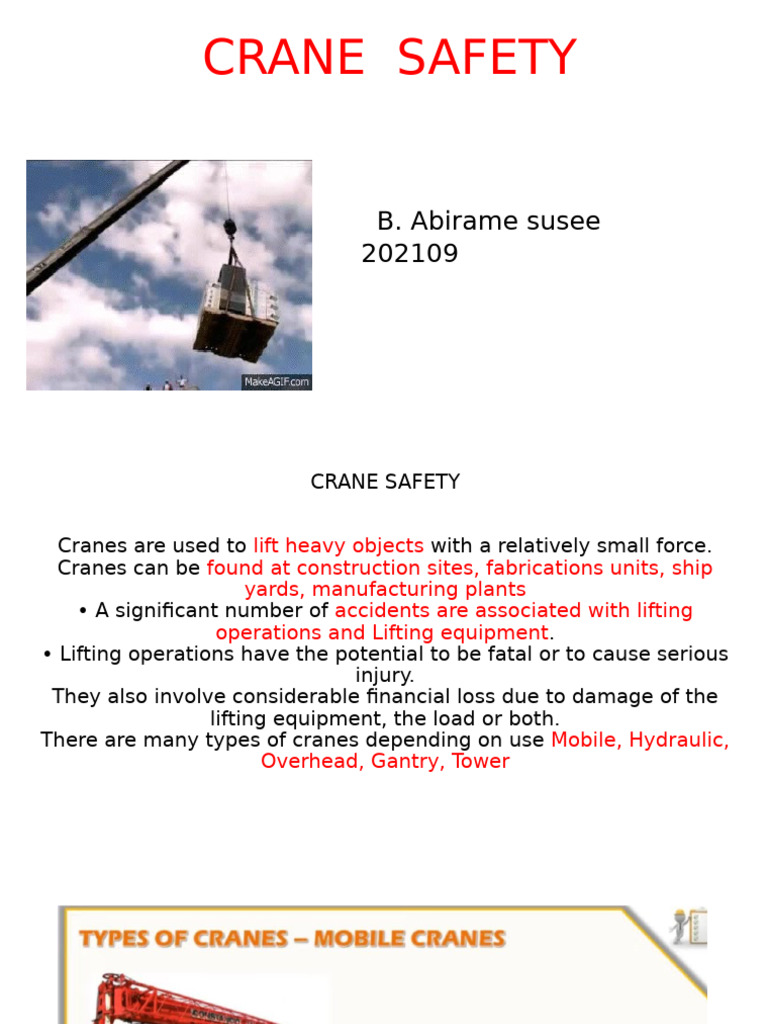 Crane Safety (Abirame 202109) | PDF
