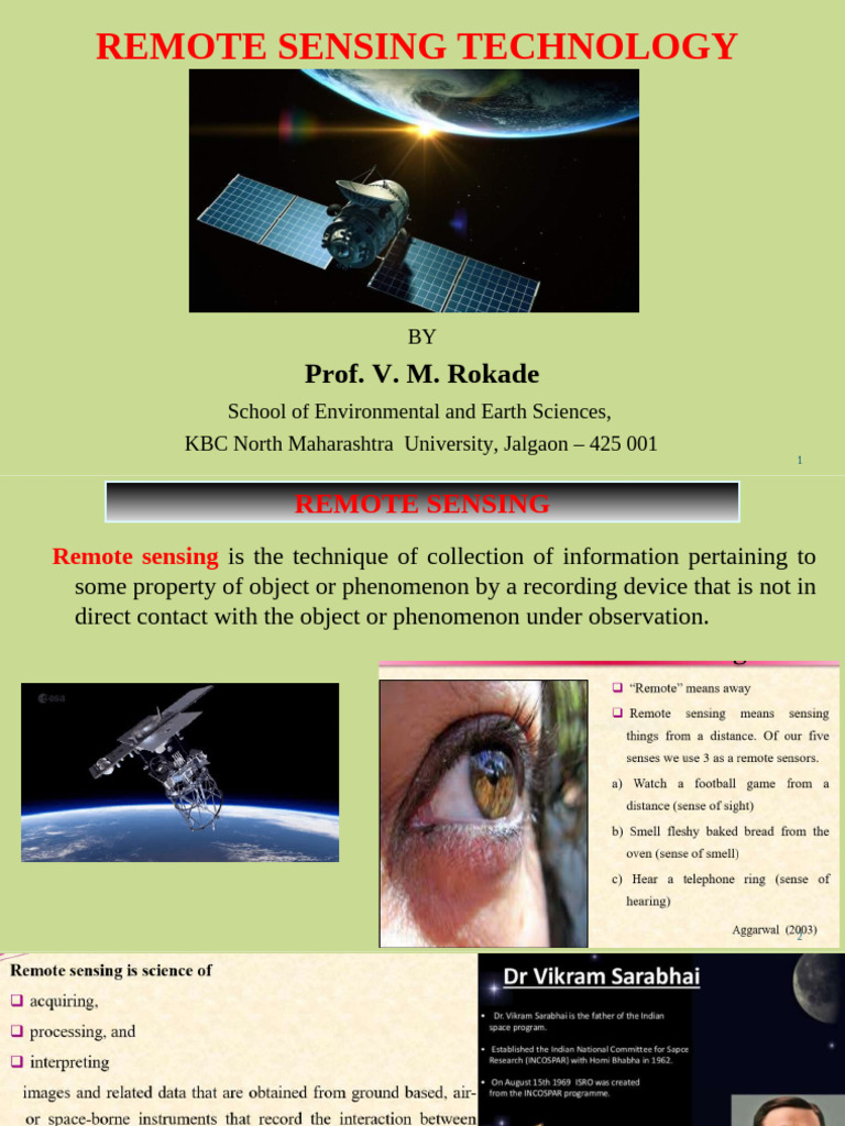 Remote Sensing Technology Overview | PDF | Infrared | Image Resolution