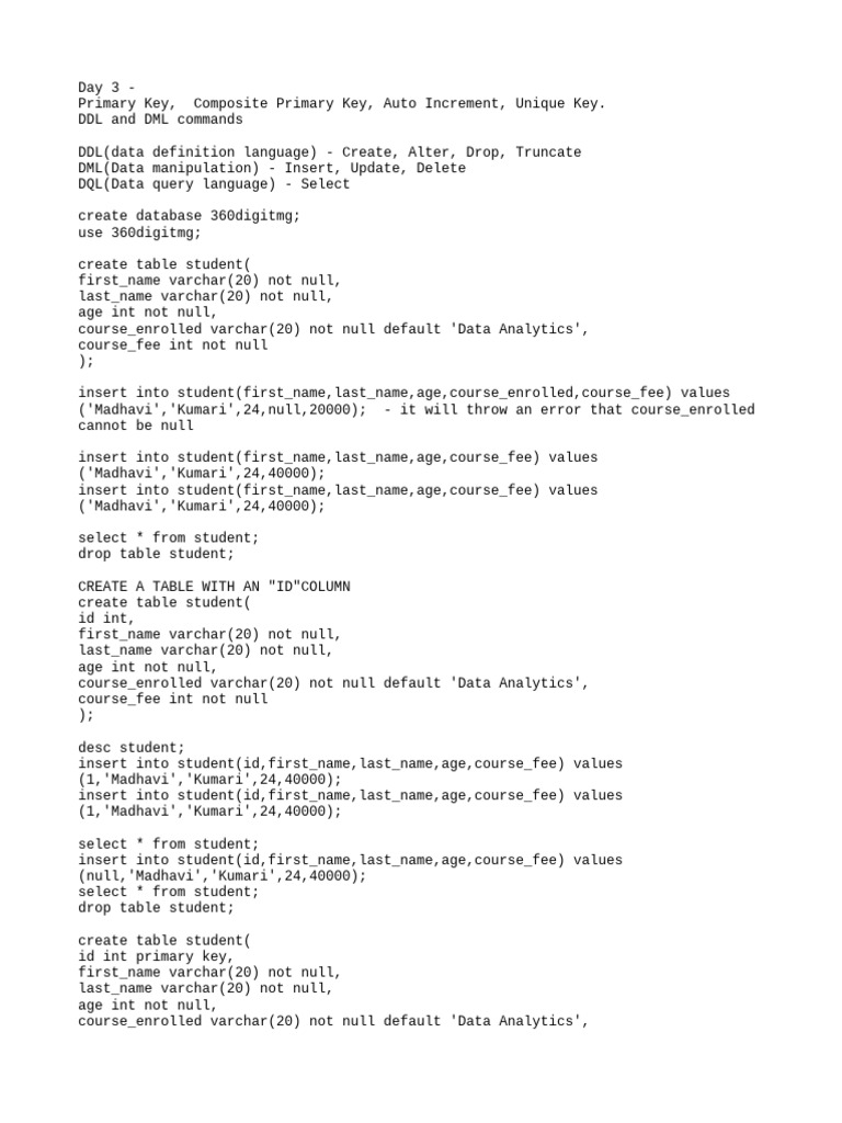 Day 3 Notes | PDF | Software Design | Data Model