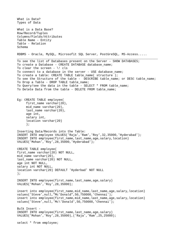 Understanding Databases and SQL Basics | PDF