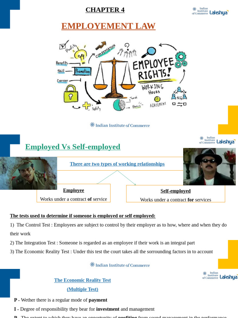 Law Chapter 4 | PDF | Employment | Private Law