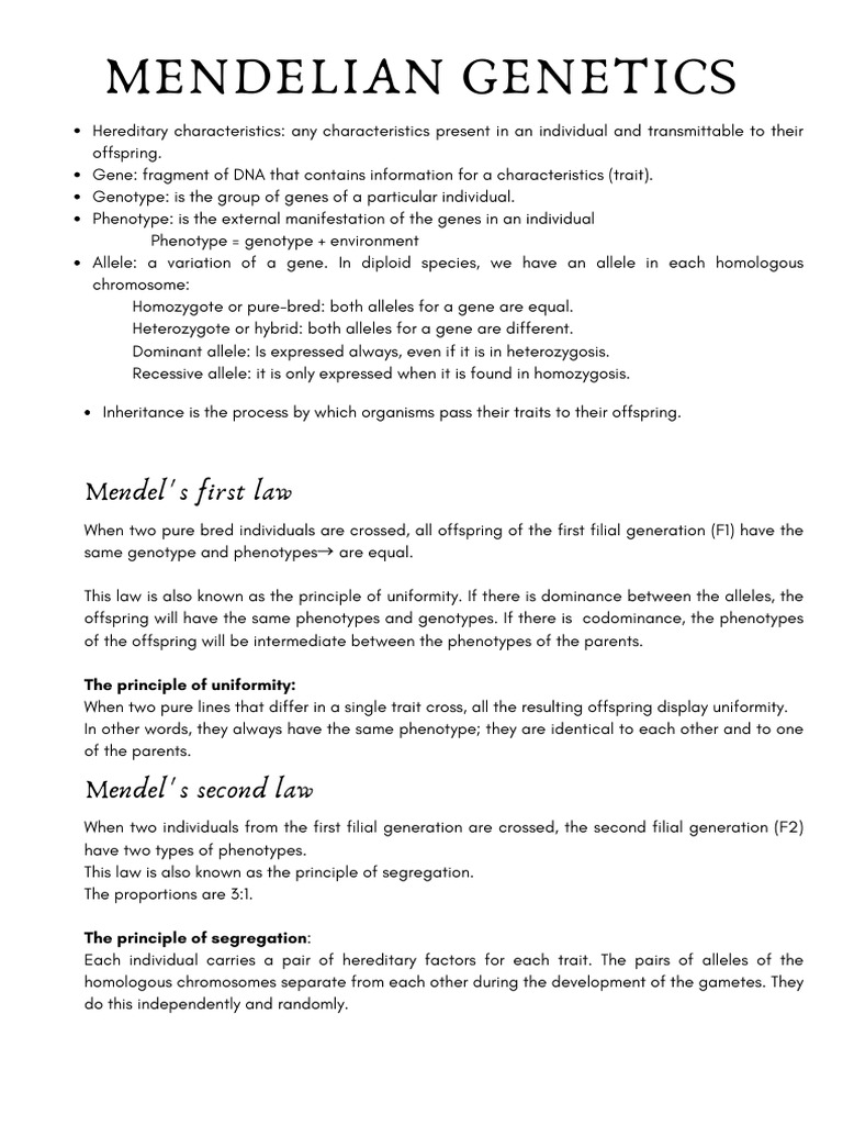 Understanding Mendelian Genetics Concepts | PDF | Dominance (Genetics ...
