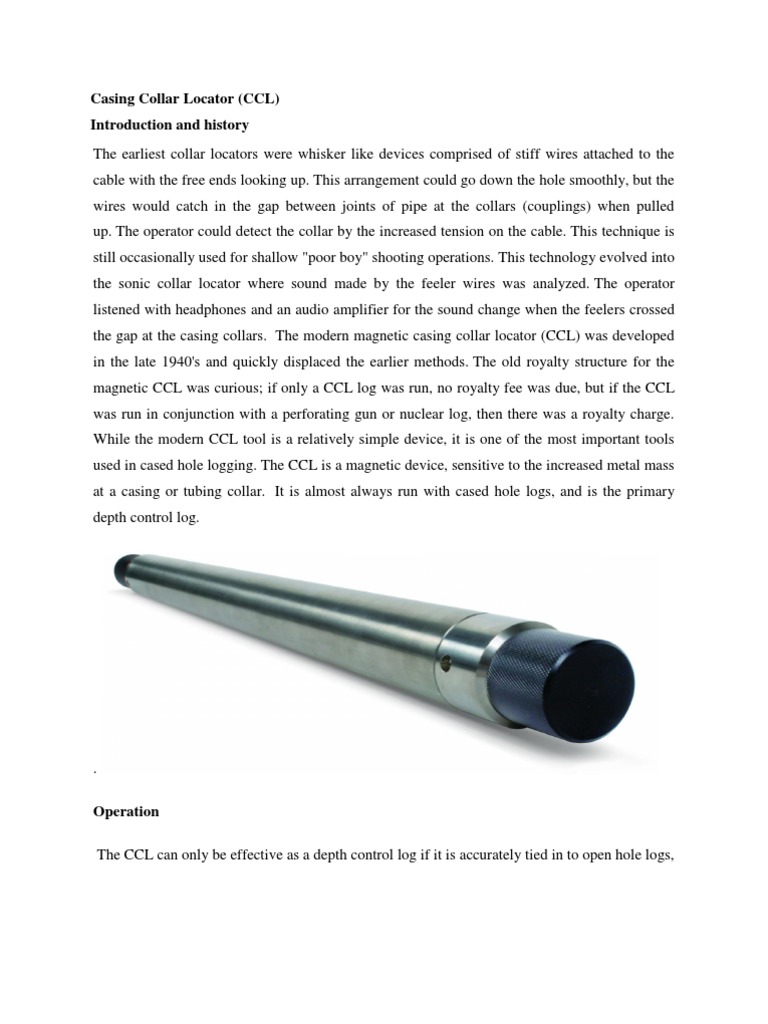 Casing Collar Locator PDF Field