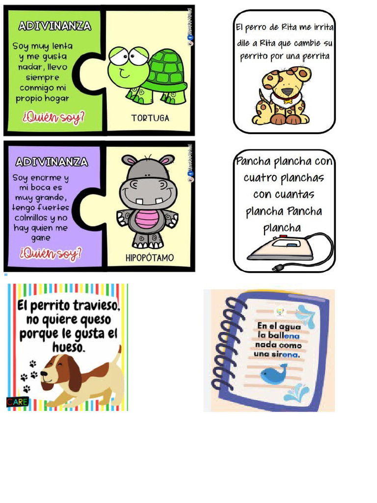 Chistes, Adivinanzas y Trabalenguas para Niños | PDF