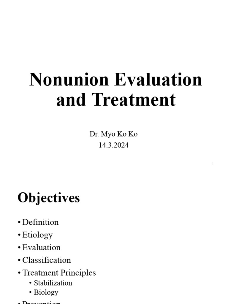 Umiarov Classification of Nonunion Types | PDF | Musculoskeletal System ...