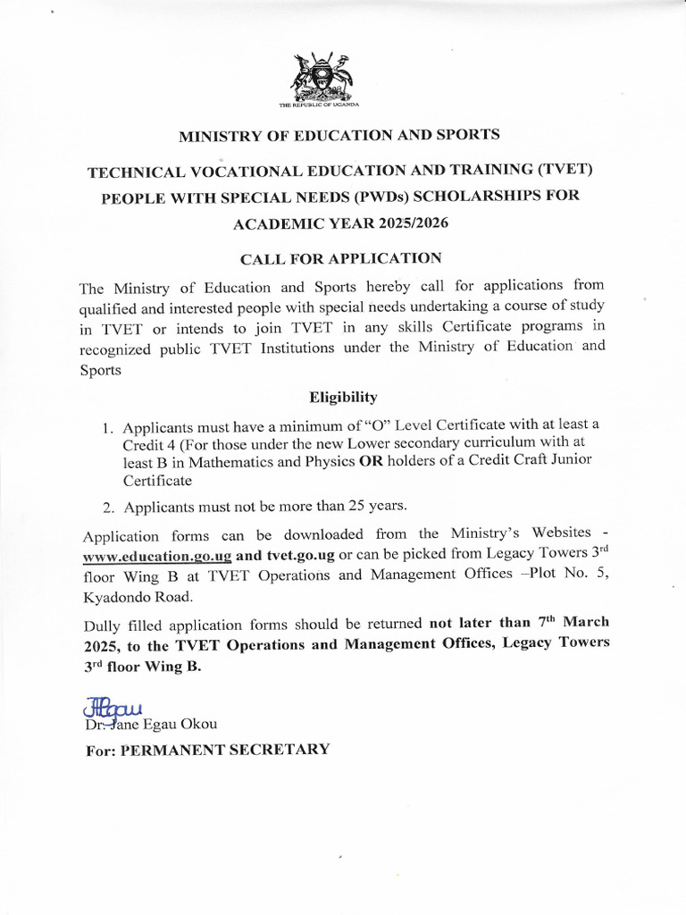 Call For Application-Special Needs | PDF