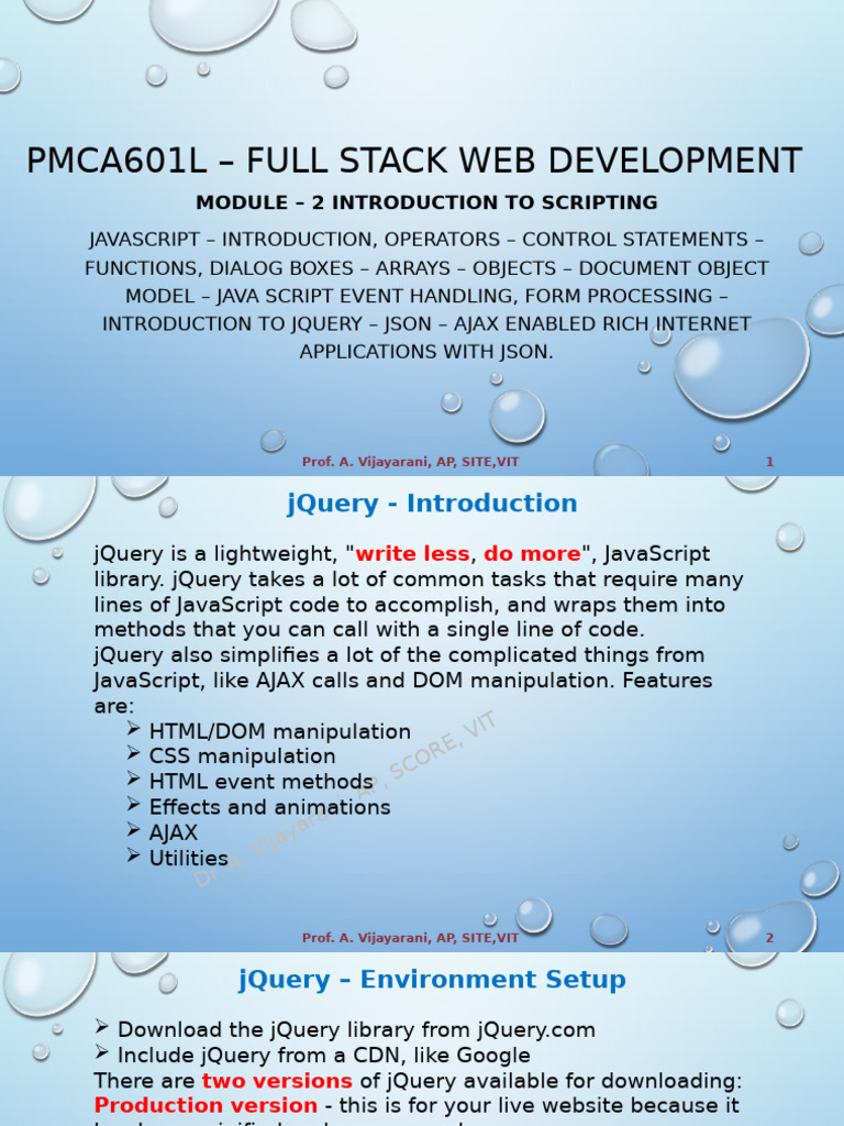 JavaScript & jQuery Scripting Guide | PDF
