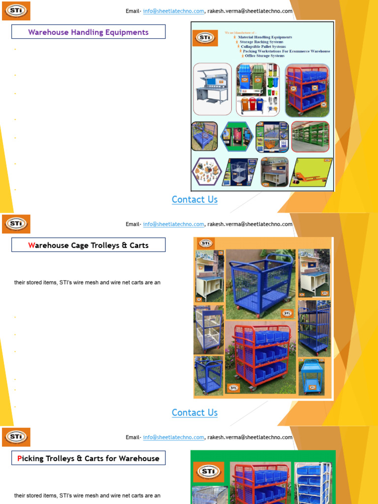 Warehouse Handling Equipment Solutions | PDF | Warehouse | Pallet