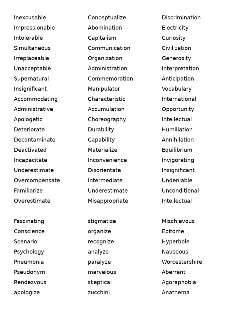 Spelling 2024 | PDF