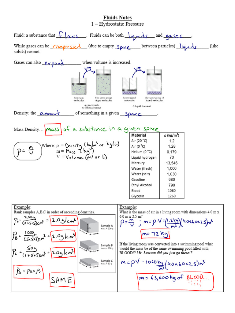 Hydrostatic Pressure and Buoyancy Principles | PDF | Pressure | Blood ...