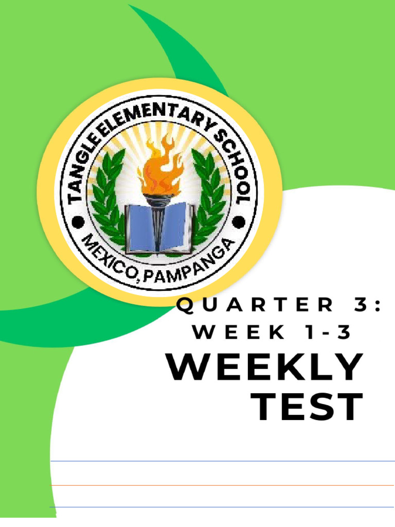 Weekly Tes 3rd Quarter Week 1-3.Pptx Try | PDF