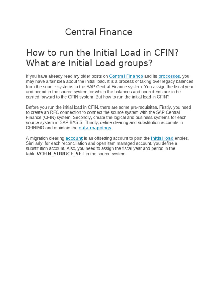 Initial Load Process in CFIN | PDF | Information Science | Computer Science