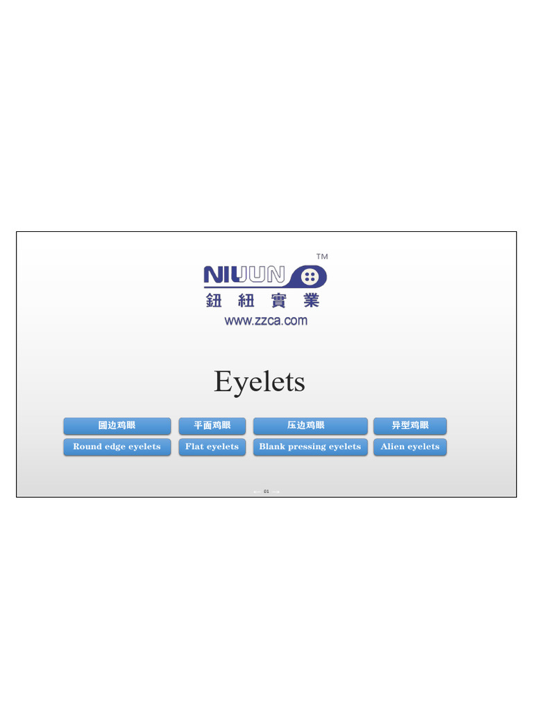 Comprehensive Guide to Eyelets Types | PDF