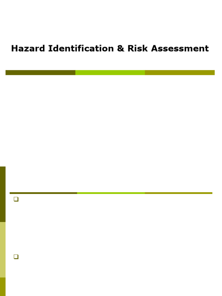 Hazard Identification & Risk Assessment Guide | PDF | Risk | Hazards