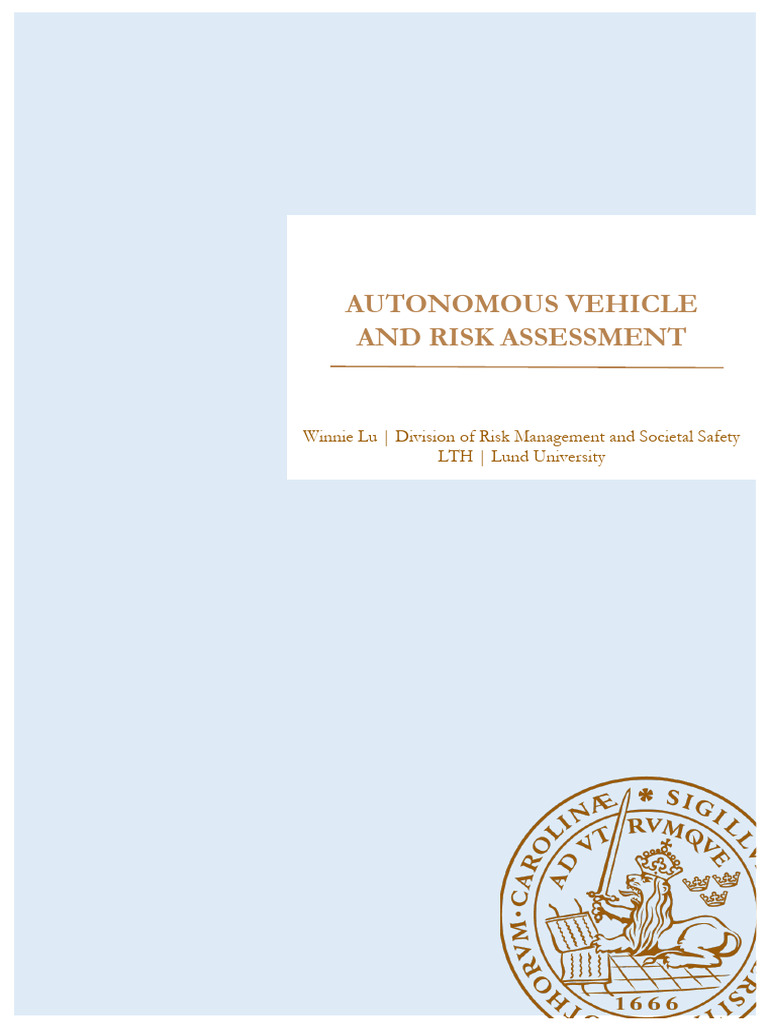 Risk Assessment for Autonomous Vehicles | PDF | Risk | Risk Management