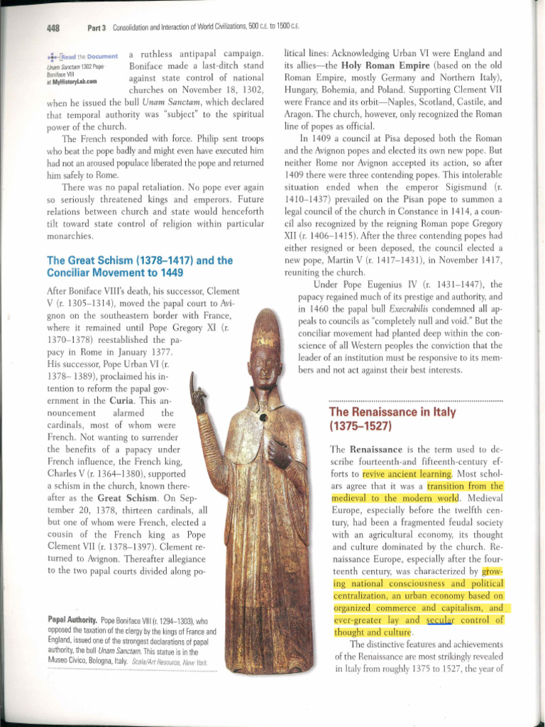 Papal Authority and the Renaissance | PDF | Renaissance | Pope