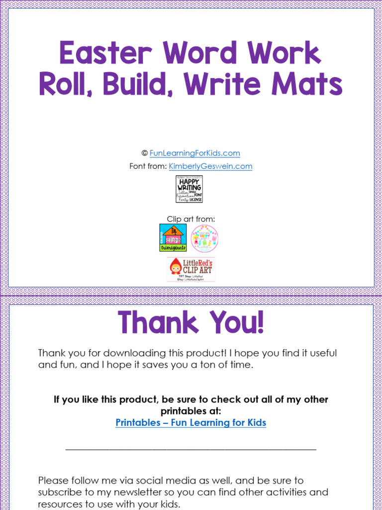 Easter Bunny Word Work Mats | PDF | Digital Technology | Software