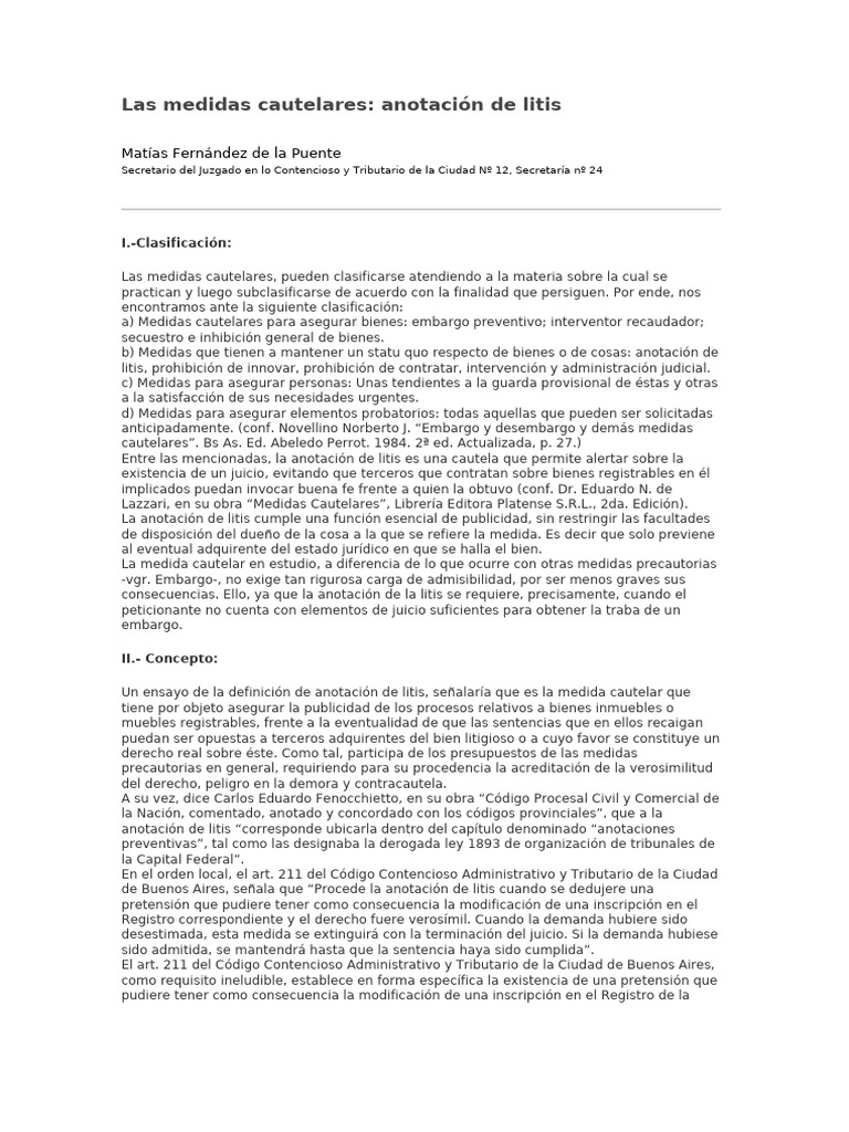 Anotación Preventiva de Litis | PDF | Mandato | Demanda judicial