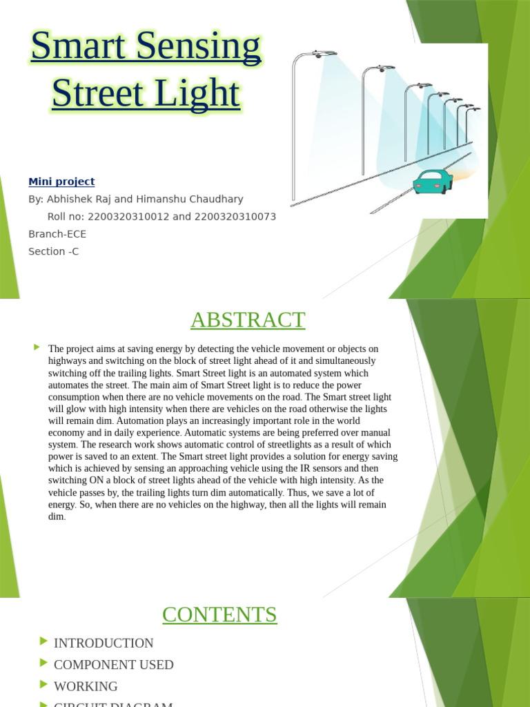 Smart Street Lighting by Abhishek Raj and Himanshu Chaudhary | PDF ...