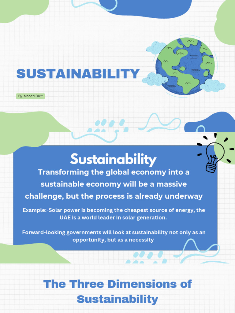 Three Dimensions of Sustainability | PDF | Sustainability | Nature