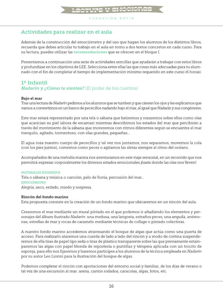 Actividades Emocionales en el Aula | PDF | Las emociones | Asco