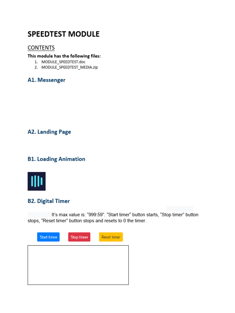 Speedtest Module Design Specifications | PDF
