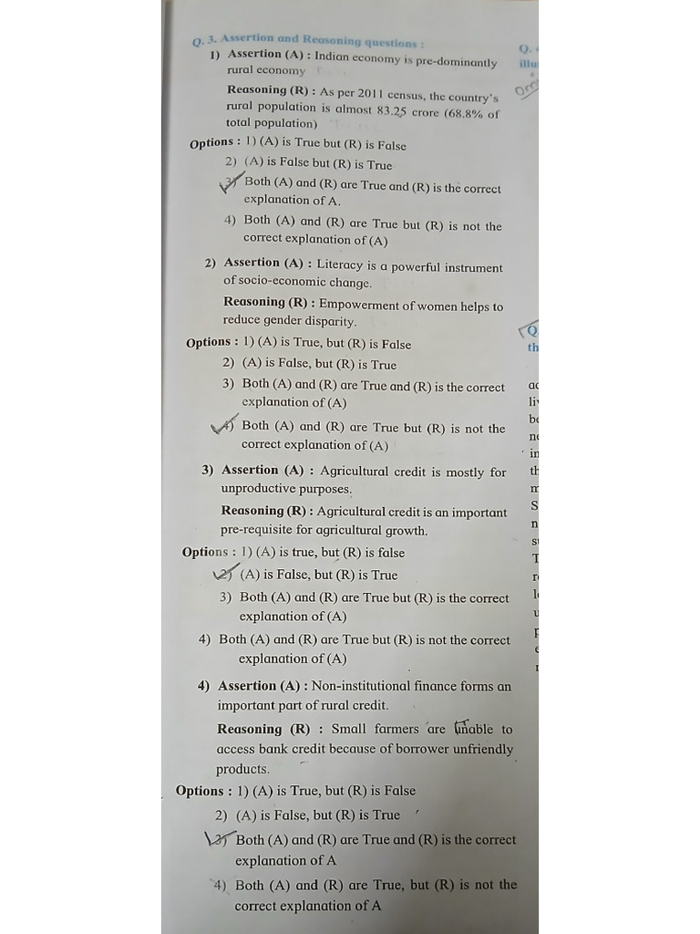 Assertion and Reasoning | PDF