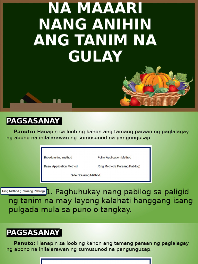 Ag-Q1-Module3-Aralin 8-Palatandaan Na Maaari Nang Anihin Ang Tanim Na ...