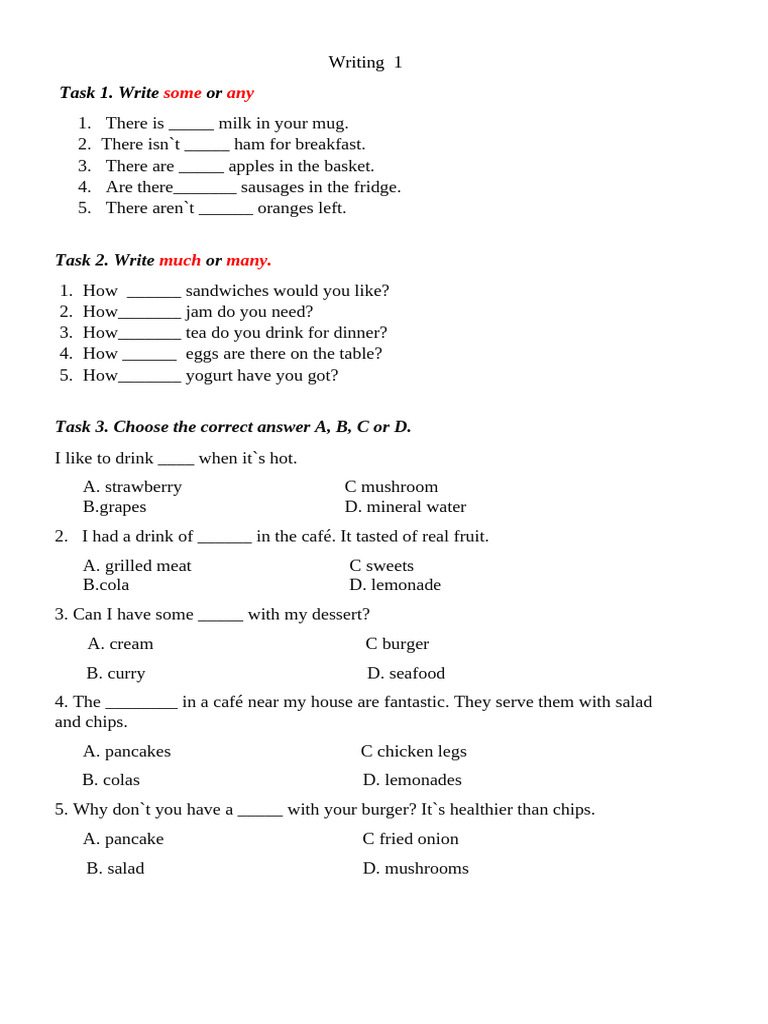 Writing 1 form 6 pdf pancake foods