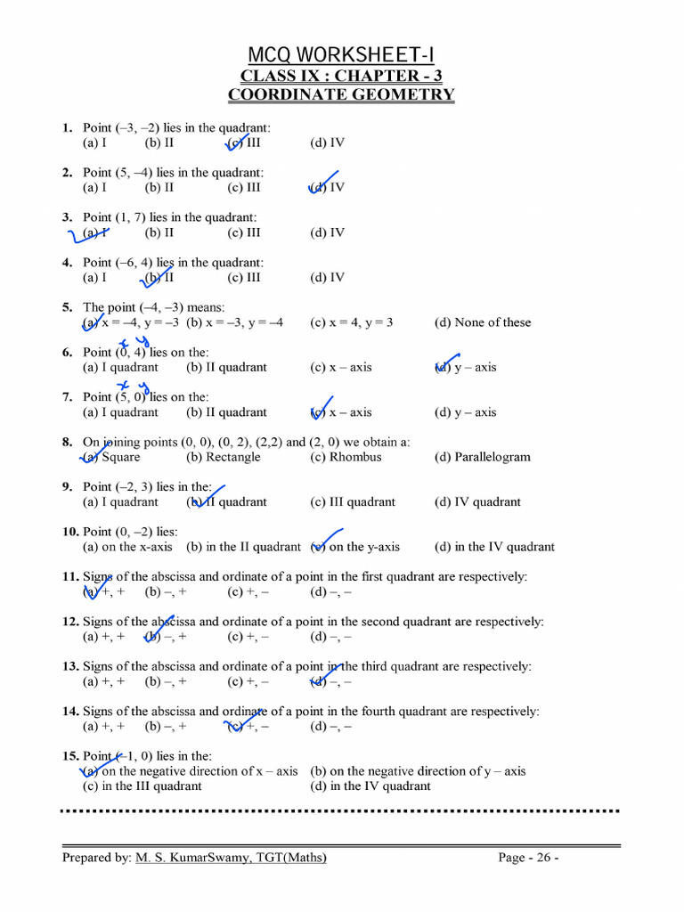 Coordinate Geometry Question Bank | PDF
