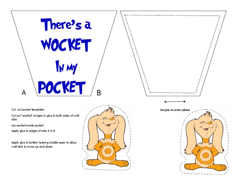 Wocket in My Pocket Craft Template | PDF