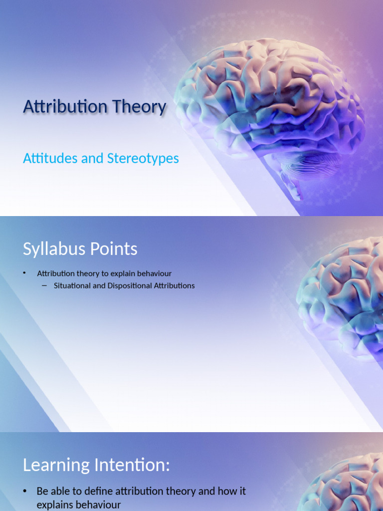 Attribution+Theory+%281%29 | PDF | Mental Processes | Cognition