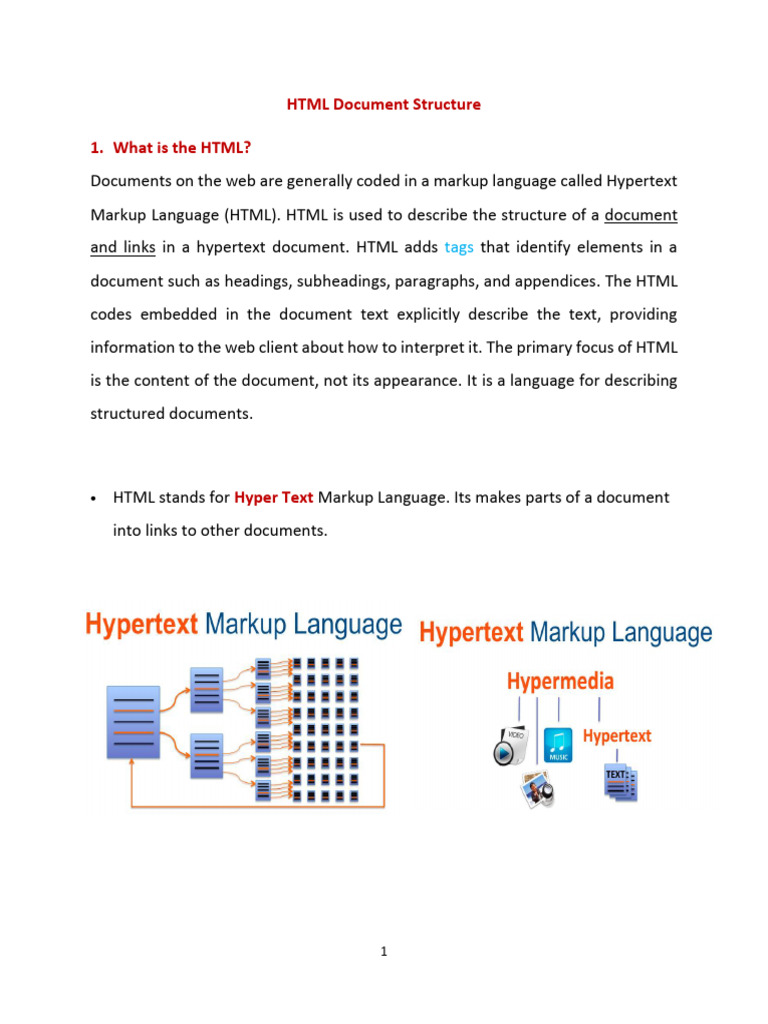 HTML Document Structure Explained | PDF | Html | Html Element