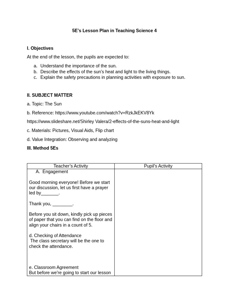 Detailed Lesson Plan In Teaching Science Pdf Planets Solar System