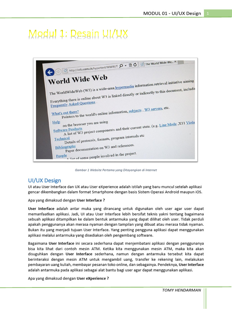 Panduan Desain UI/UX oleh Tomy Hendarman | PDF