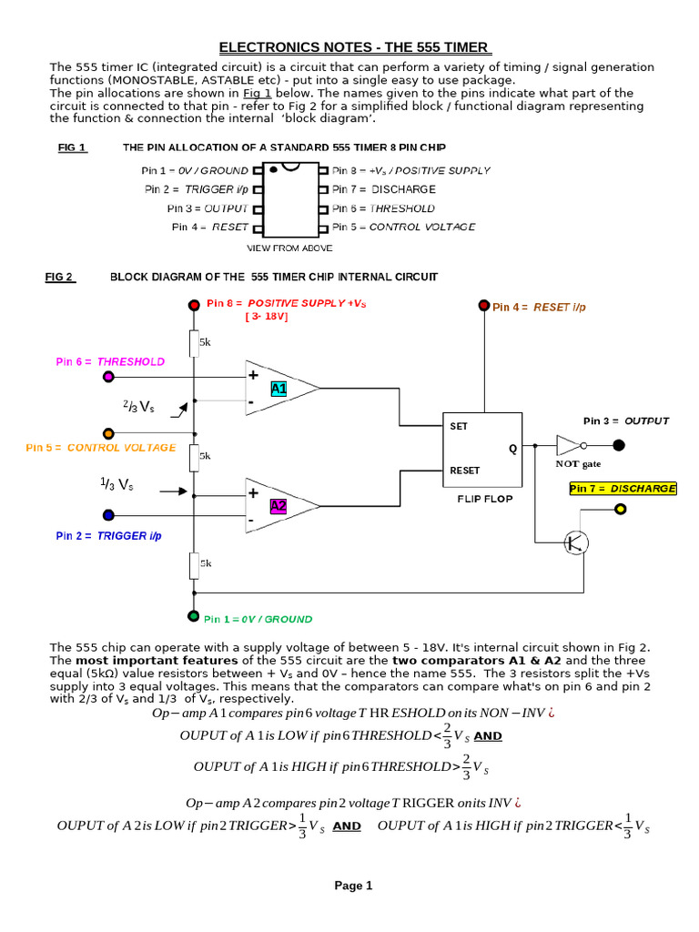 555 timer | PDF | Capacitor | Electrical Components