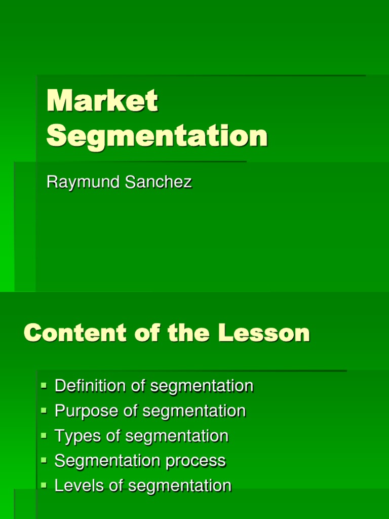 Introduction To Market Segmentation 1982 | PDF | Market Segmentation ...