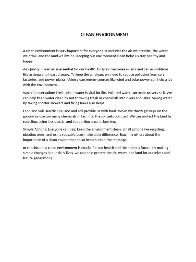Clean Environment | PDF