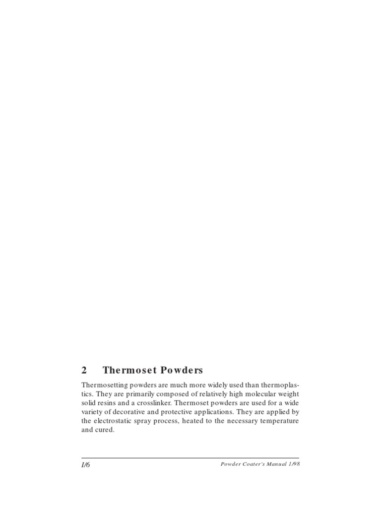 Powder Coating Materials Guide | PDF | Science & Mathematics ...