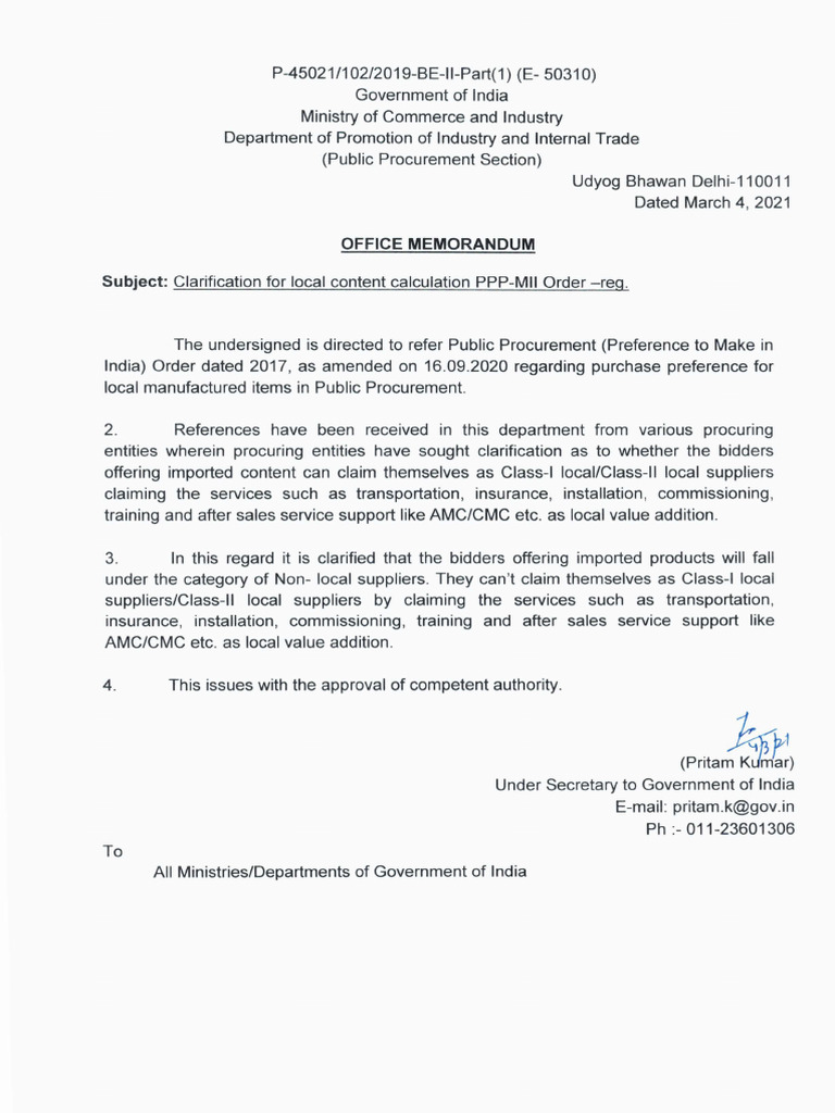 Letter To All Ministries03042021 - Clarification - 0 | PDF
