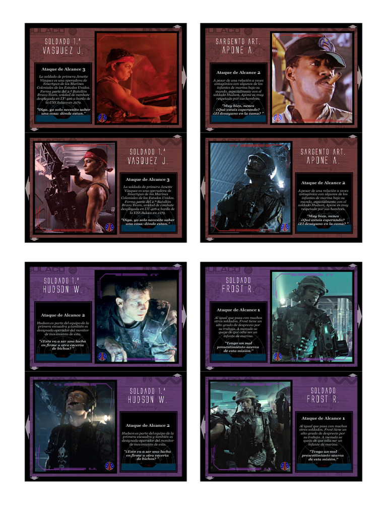 Personajes y Estrategias en Aliens | PDF
