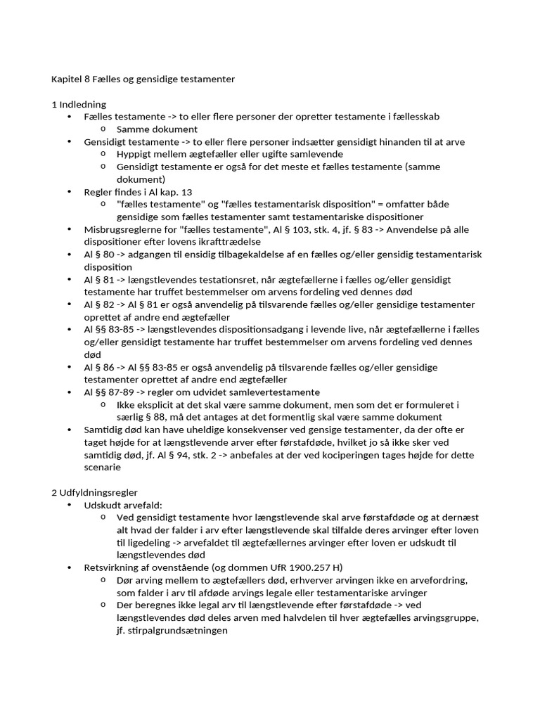 Noter Kap 8 | PDF