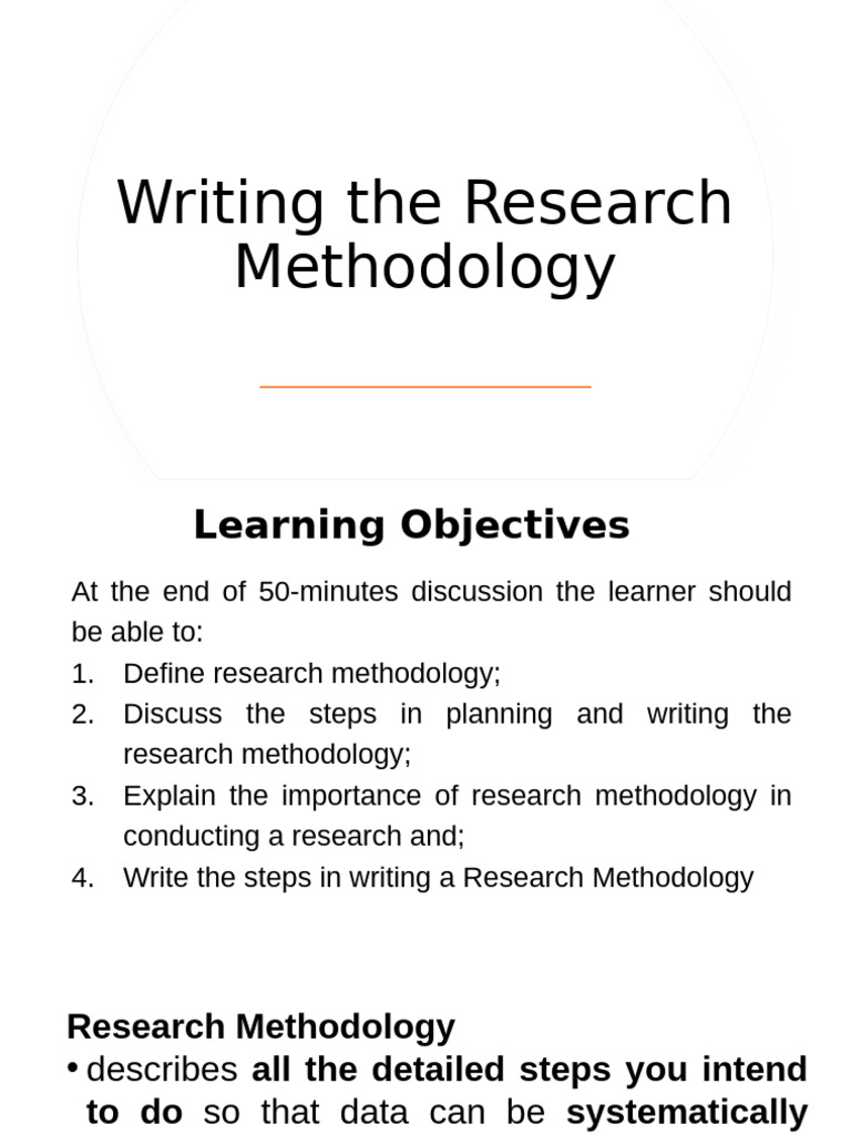 Research Methodology Writing Guide | PDF | Methodology | Data