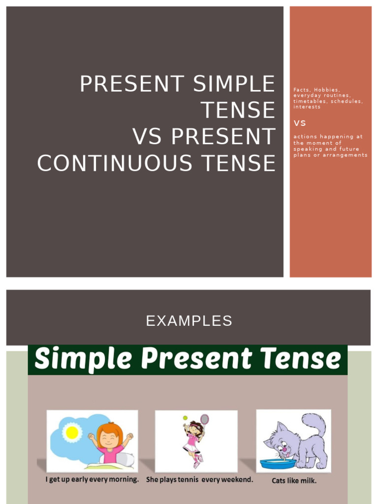 Present Simple vs Continuous Tense Guide | PDF